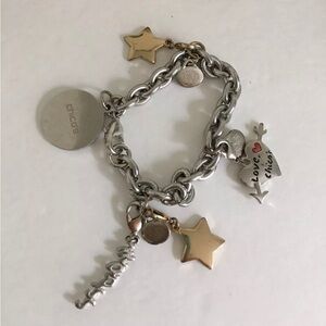 Women's Chico's Silvertone Charm Bracelet 6 1/2"